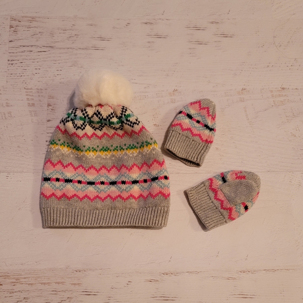 3 FOR $30 | BABY GAP | Hat & Mitten Set